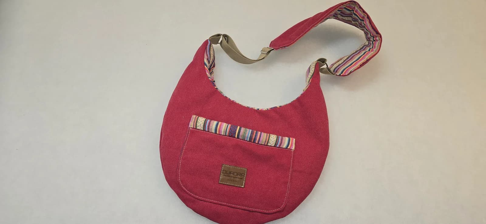 Sac lune pour petites races, coton épais rouge + motif latino