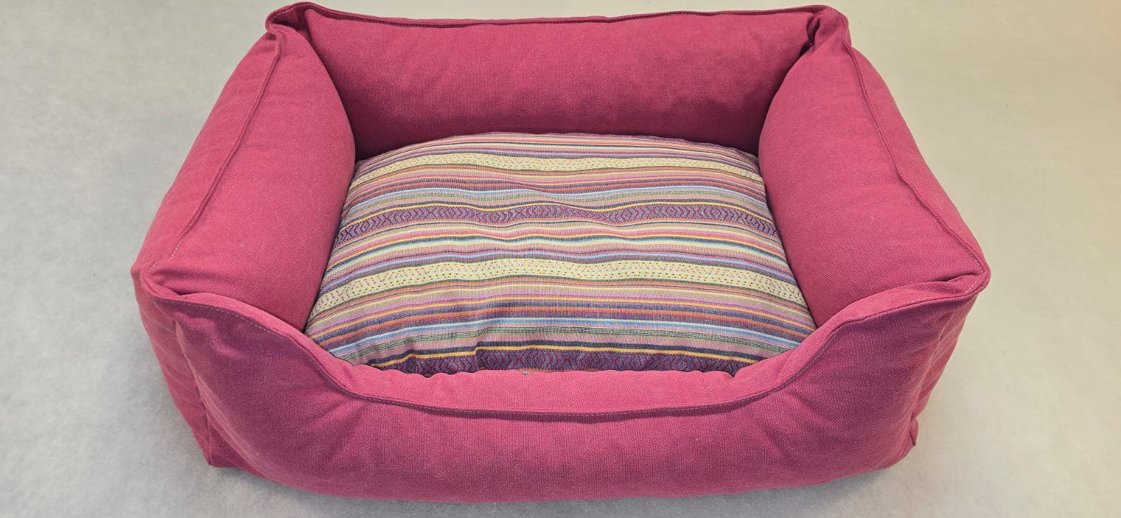 Canapé Sofa Déhoussable tissu épais rose + assise latino