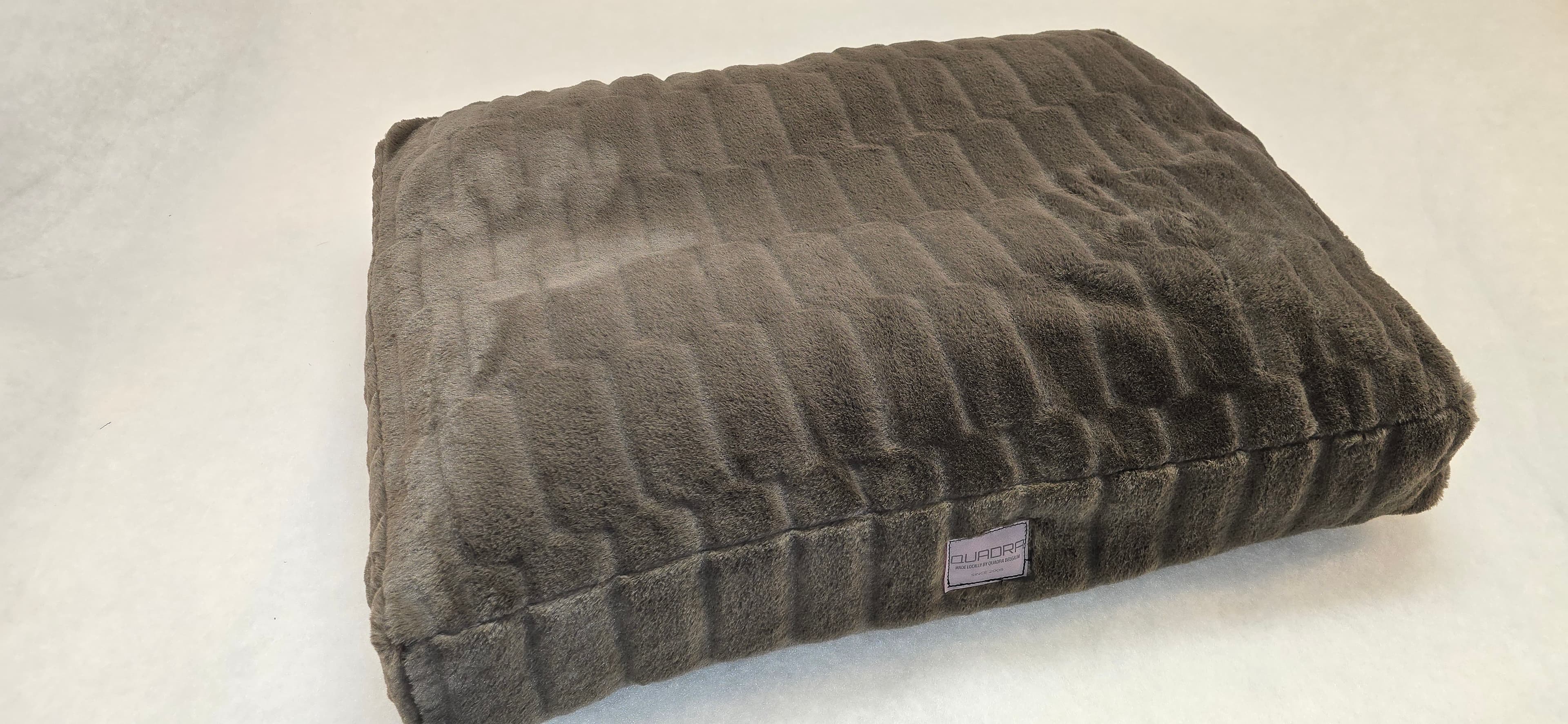 Matelas Déhoussable pilou taupe ligné