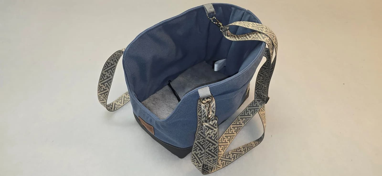 Sac été bleu, fond amovible chaud/froid