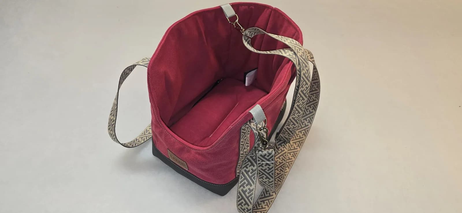 Sac été rouge framboise, fond amovible chaud/froid